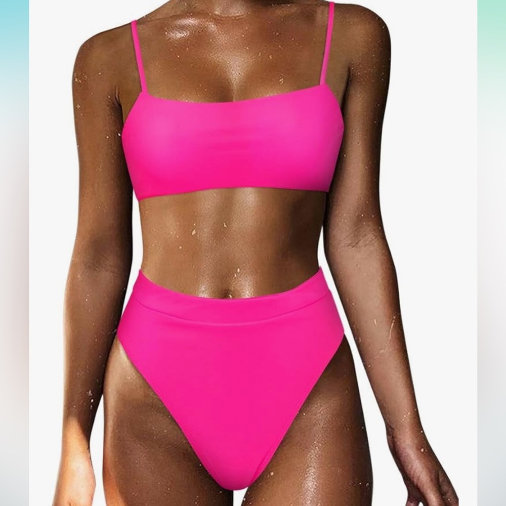 Hot Pink High Rise Bikini